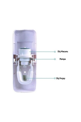 Banyo Dekoru İçin 5 Diş Fırçası Tutan Otomatik Diş Macunu Sıkacağı Diğer
