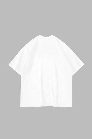 Startmore Adrift Somewhere In Time Baskılı Oversize Unisex Beyaz Beyaz