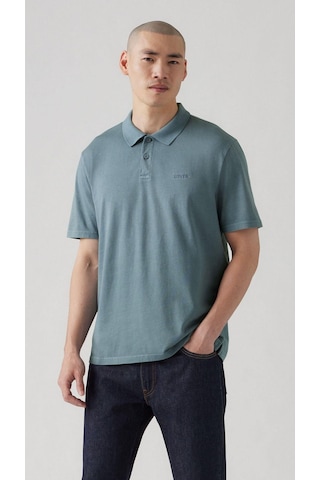 Levi's Authentic Polo Garment Dye Steam Blue G Erkek T-shirt A6735-0024-4729 Mavi