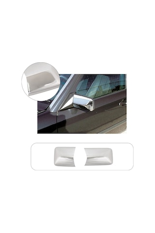 Mercedes W124 Uyumlu Krom Ayna Kapağı 2 Parça Paslanmaz Çelik