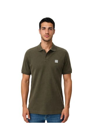 Arma Ar-ma Erkek Polo Yaka Tişört Baskisiz Basic Örme Kumaş Regular Fit %100 Pamuk 30/1 Çift Toplama Penye Pike Y31374358002 Haki-h1