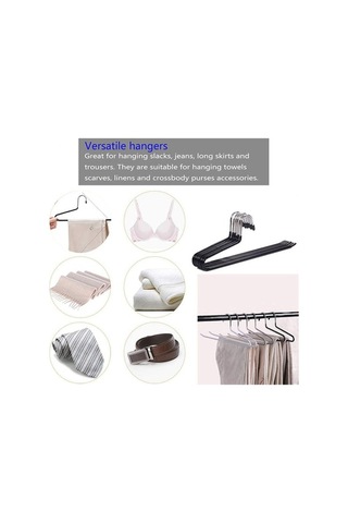 Dancemonkey Cbtx 10 Adet 35 Cm Kaymaz Pantolon Askısı, Z Şekilli Depolama Rafı - Gri Gri