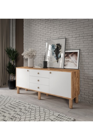 Afilli Bohem Konsol 3 Çekmeceli 2 Kapaklıtamamı Mdf