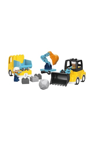 LEGO® DUPLO® Kasabası 3'ü 1 Arada İnşaat Araçları 10475 - 2 Yaş ve Üzeri Çocuklar için Yaratıcı Oyuncak Yapım Seti (22 Parça)