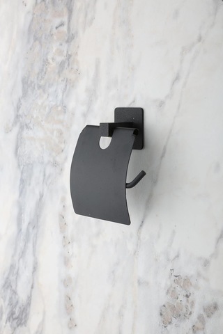 Kare Kapaklı Tuvalet Kağıtlığı Siyah, Yapışkanlı Ve Vidalı Montajlı Metal Wc Kağıtlık, Modern Banyo Tuvalet Kağıdı Askısı Sku: Smg8690010153289 Diğer