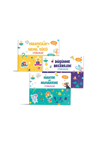Dikkat Atölyesi Yayınları Okul Öncesi 4-6 Yaş Evde 3'lü Etkinlik Seti
