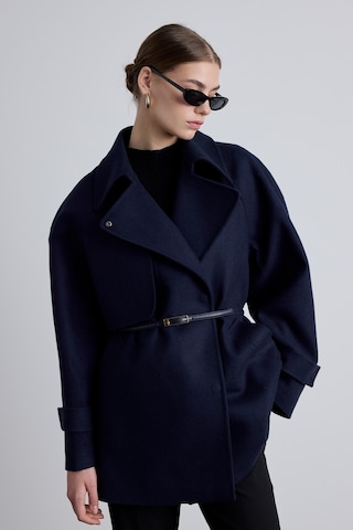 Mari Kruvaze Trenç Kaban Lacivert Lacivert