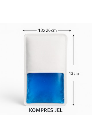 Soğuk Sıcak Kompres Jel Buz Torbası Kılıflı 13x26 Cm