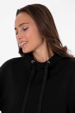 U.S. Polo Assn. Kadın Siyah Modal Karışımlı Kapüşonlu Sweatshirt 50313561-VR046