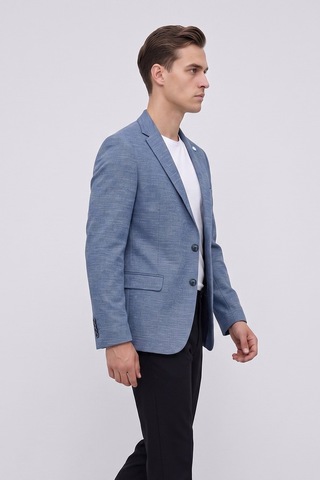 Plus Scorpion Erkek Esnek Kumaş Slim Fit Blazer Ceket Günlük & Ofis Şıklığı Lacivert