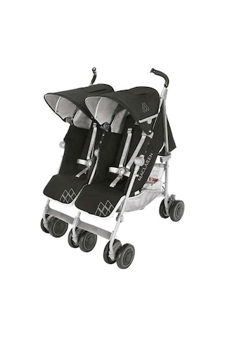 Twin Techno İkiz Bebek Arabası Black Gri
