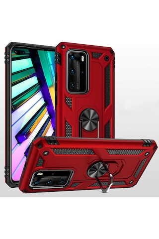 Huawei P40 Pro Kılıf Zore Vega Kapak-Siyah