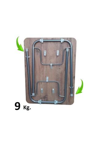 Pratik Katlanır Ayak Mutfak Yemek Masası Balkon Ders Çalışma Piknik Masa 60x90cm Ceviz Çok Renkli