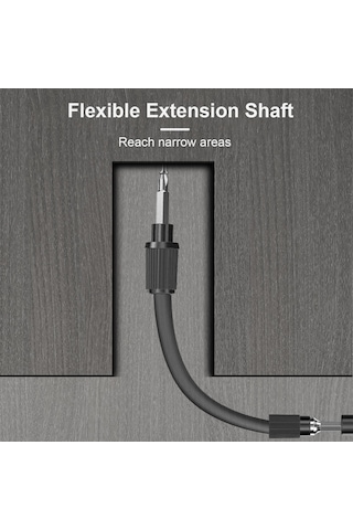 Folinda Crv Malzeme 117 Parça Tornavida Seti - Elektronik Tamir Aracı Kombinasyonu Siyah
