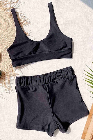 Alpinmoda Şortlu Tankini Bikini Takım Ms41588