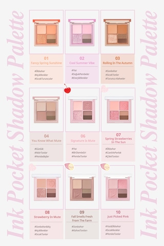 5 Renkli Mini Far Paleti Perıpera Ink Pocket Shadow Palette 06 Signature İs Mute Soda Cafe 04973705