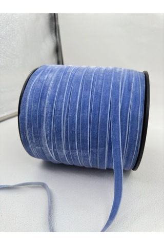 Paşateks- 1 Cm Düz Kadife-5 Metre -ik.mavi