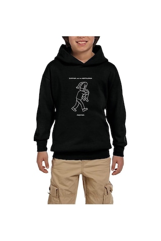 Zepplin Giyim Catfish And The Bottlemen Classic Siyah Çocuk Kapşonlu Sweatshirt Siyah