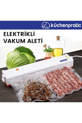 Küchenpratic Ev Tipi Elektrikli Vakum Makinesi - 10 Torba Mavi