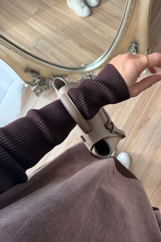 Kahijab İpek Cupra Merserize Tunik - Kahverengi