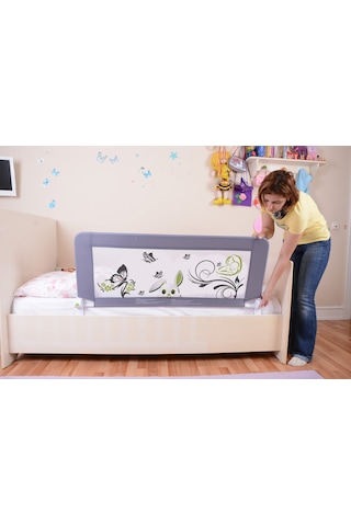 Portatif Katlanır Yatak Bariyeri Gri