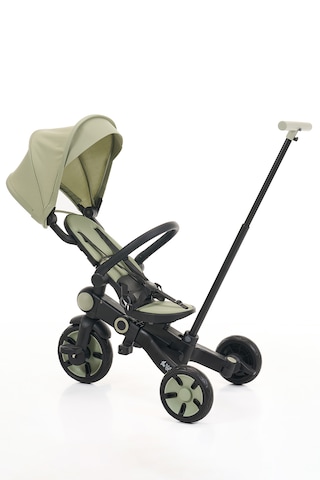 Flow 9in1 Smart Trike Çift Yönlü, Yatabilir, Katlanabilir, Denge Bisikleti Özellikli Bebek Ve Çocuk Bisikleti Haki