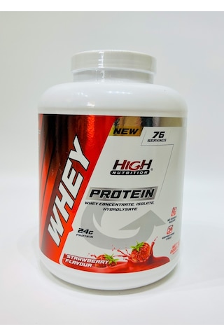 Whey Protein Tozu 2280 Gr Çilek Aromalı Protein Tozu 24 Gr Protein Kas Güç 76 Servis