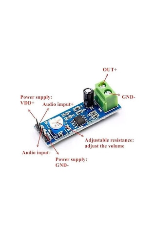Lm386 5-12v Ses Amplifikatör Modülü
