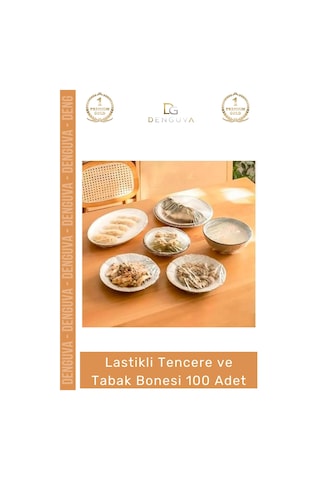 Tabakbonesi Lastikli Tencere Kapak Gıda Saklama Hijyenik Pratik Ekonomik Tabak Bonesi 100 Adet 20cm Çok Renkli
