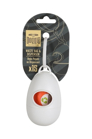 Doggie Dışkı Kabı ve Poşeti 15'li Beyaz