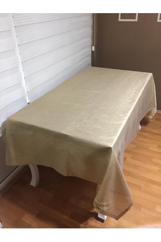 Finezza Kristal Simli Kumaş Gold Masa Örtüsü Dikdörtgen 140x200 C