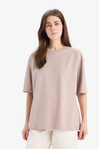 DeFacto Oversize Geniş Kalıp Bisiklet Yaka Basic Düz Penye Kısa Kollu Tişört C0099AX25SPBG130