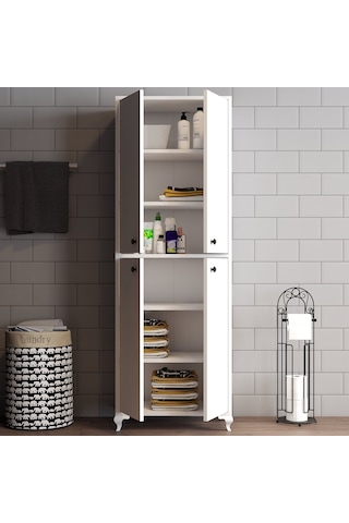 Moxen Mobilya Beyaz Çok Amaçlı Dolap Bd1001Byz