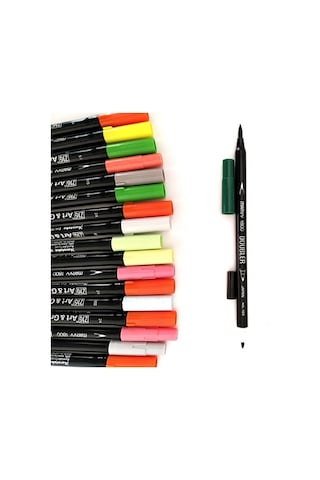 Zig Art&graphic Twin Tut-80 Ve Marvy Brush Kalem Seti-18 Adet Set