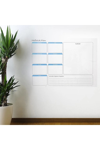Stickerı Takvim X 56 Cm 70 Cm Haftalık Planlayıcı Manyetik Duvar