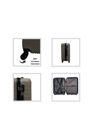 Anhelo Bowtie Abs Büyük Boy Valiz Gold