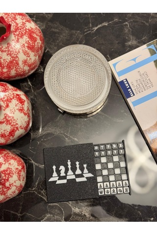 Cep Santrancı - Kompakt Ve Taşınabilir 8cm X 8cm Boyutunda 3d Baskılı Satranç Seti