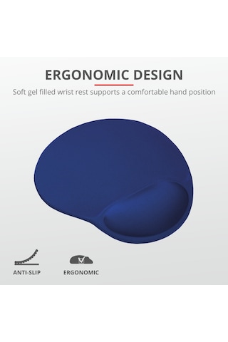 Trust 20426 Bıgfoot Ergonomık Mavi Mouse Pad