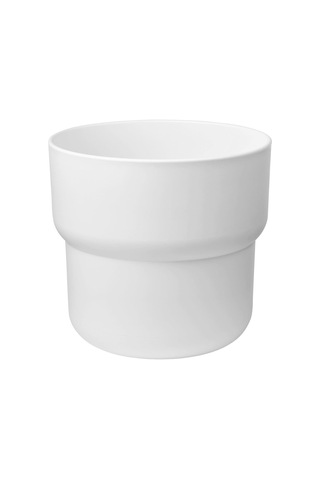 Plastik Saksı, Beyaz, 24 Cm 3 Adet