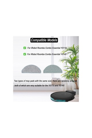 Dofolink İrobot Roomba Combo Essential Y0110, Y0140, Y0112, Q0120 İçin Yıkama Yapılabilir Tekrarlı Kullanım Mikrofiber Fırça Bezi Değiştirme Parçası