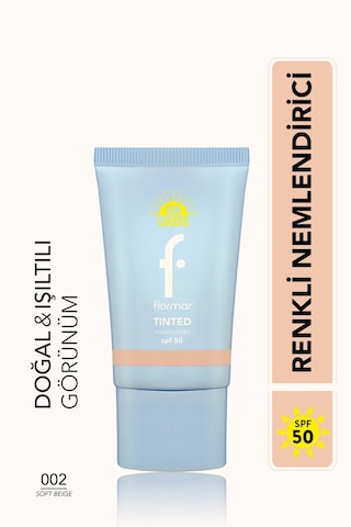 Flormar Sun Lovers Nemlendirici Etkili & Doğal Bitişli Renkli Güneş Koruyucu SPF50 002 Soft Beige