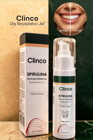 Clinco Spirulina Diş Beyazlatıcı Jel Yeşil 50 ML