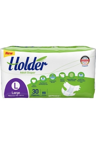 Holder Yetişkin Hasta Bezi Large Büyük Boy 30'Lu