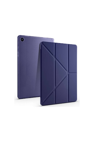 Galaxy Tab A9 Kılıf Uyumlu Zore Tri Folding Kalem Bölmeli Standlı Kılıf-koyu Yeşil Tablet Kılıfı