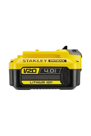 Stanley - Fatmax Sfmcb204-xj Fatmax 18v/4.0 Ah Sfmcb204 Lityum İyon, Kendi Kendine Deşarj Yok, Hafıza Etkisi Yok, 3 Kademeli Led Şarj Durumu Göstergesi, Tüm V20 Akü Ürünleri İçin Kullanılabilir