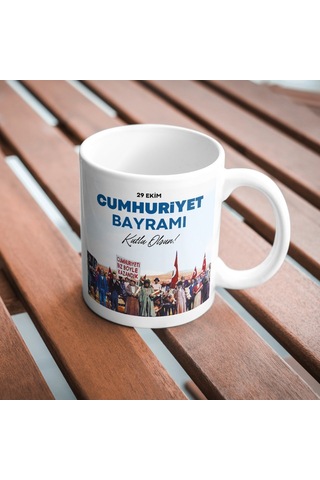 Applucky 29 Ekim Cumhuriyet Bayramı Baskı Kupa Bardak Beyaz