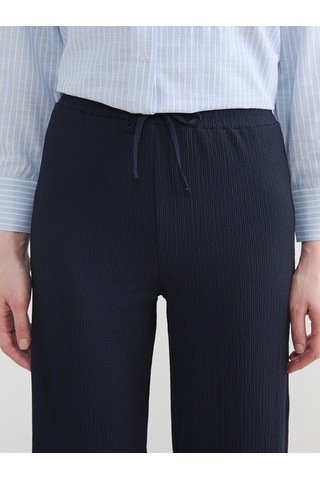 Lcw Modest Lacivert Beli Lastikli Dokulu Kadın Pantolon