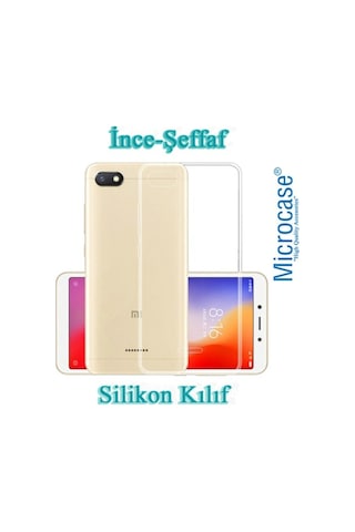 Microcase Xiaomi Redmi 6A Ince 0.2 Mm Soft Silikon Kilif+Tempered 277552172 - Seçenek / Cam Koruma-Cam Istiyorum