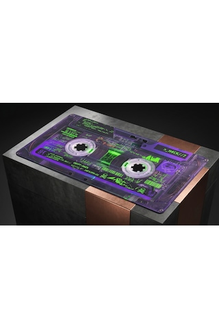 Oryn Cassette / Edition 90x40cm Gaming Mousepad - 3mm Kalınlık Mor