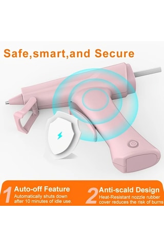 Honeybeeshop Siyah Akülü Sıcak Silikon Tabancası 37v Şarj Edilebilir Hızlı Ön Isıtma 10 Adet Mini Çubuk Sanat El Sanatları Dekorasyon